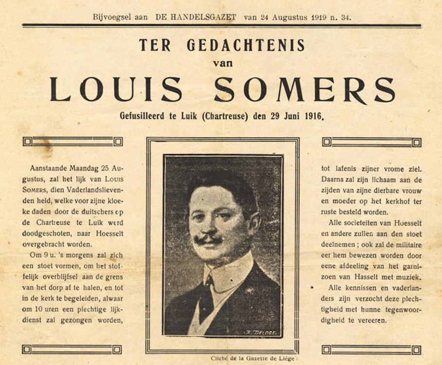 Lees over Louis Somers in de Handelsgazet van 1919